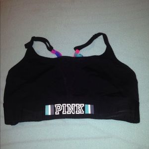 pink sports bra